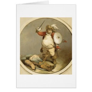 Falstaff med förkroppsliga av Hotspur, c.1786 Hälsningskort