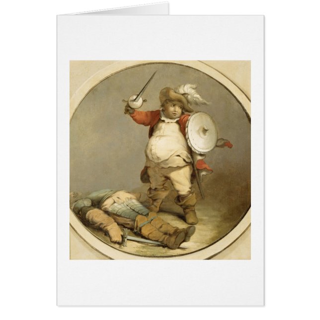 Falstaff med förkroppsliga av Hotspur, c.1786 Hälsningskort (Framsidan)