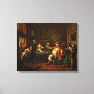 Falstaff som undersöker hans rekryt från den Hen Canvastryck