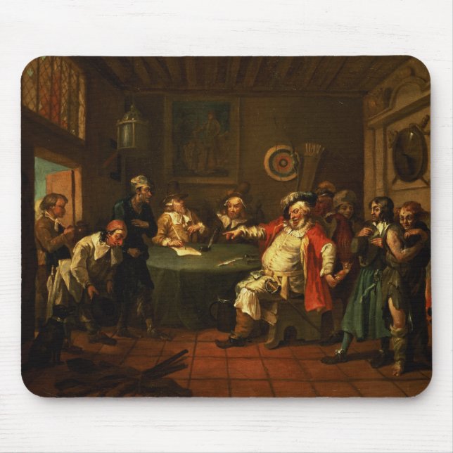 Falstaff som undersöker hans rekryt från den Henry Musmatta (Framsidan)