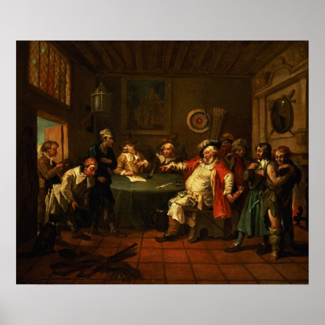 Falstaff undersöker hans rekryteringar från Henry  Poster (Framsidan)