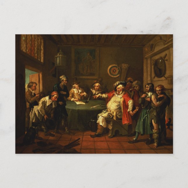Falstaff undersöker hans rekryteringar från Henry  Vykort (Framsida)