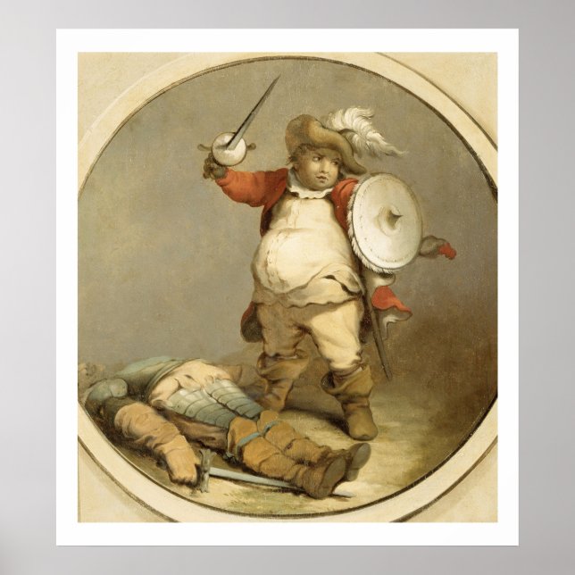 Falstaff with the Body of Hotspur, c.1786 (oil on Poster (Framsidan)