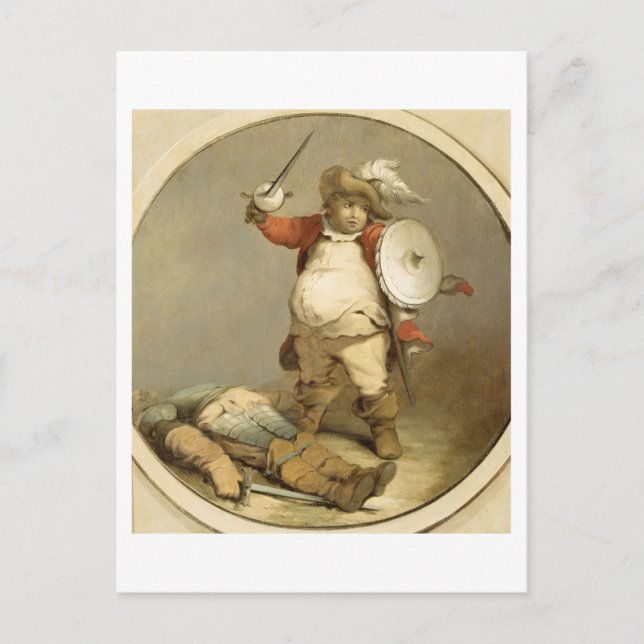 Falstaff with the Body of Hotspur, c.1786 (oil on Vykort (Framsida)