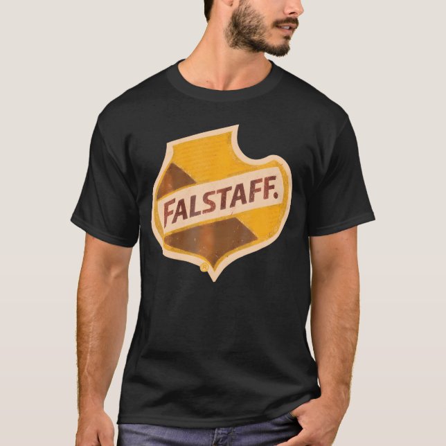 Falstaffs Beer American Brewery- Distress T Shirt (Framsida)