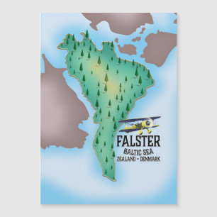 Falster Island Danmark, reseaffisch.