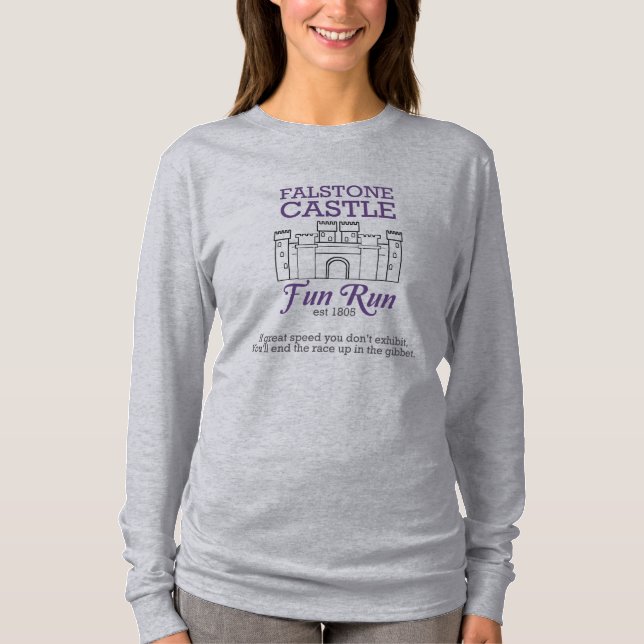 Falstone Castle Roligt Springa långärmad t-shirt (Framsida)