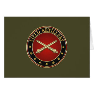Fält artilleriet Gren Insignia Hälsningskort