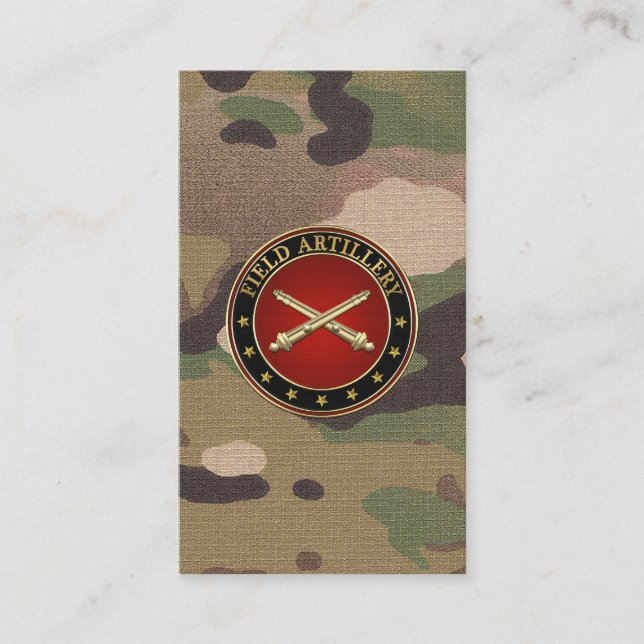 Fält artilleriet Gren Insignia Visitkort (Framsida)