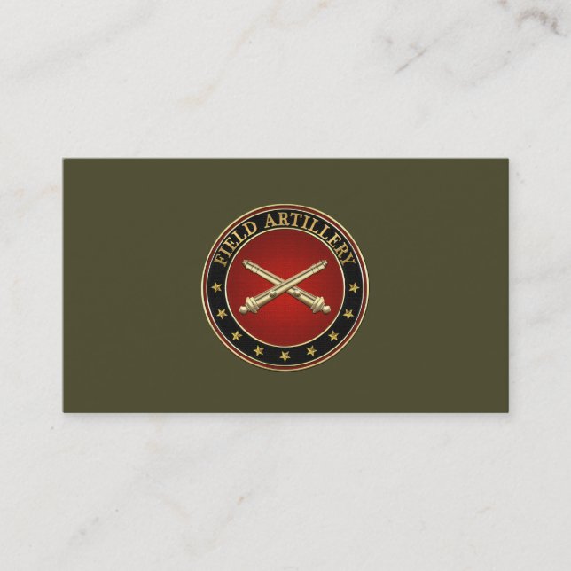 Fält artilleriet Gren Insignia Visitkort (Framsida)