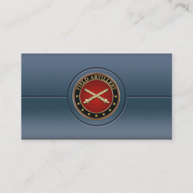 Fält artilleriet Gren Insignia Visitkort (Framsida)