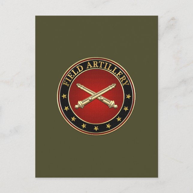 Fält artilleriet Gren Insignia Vykort (Framsida)
