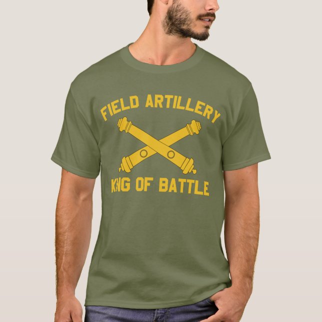 Fält artilleriet Kung vid insignier i i slaget Gre T Shirt (Framsida)