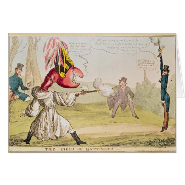 Fält av Battersea, 1829 Hälsningskort (Framsidan Horizontal)