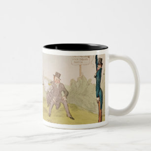 Fält av Battersea, 1829 Två-Tonad Mugg