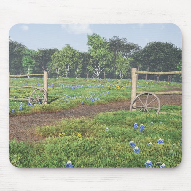 Fält av Bluebonnets Musmatta (Framsidan)