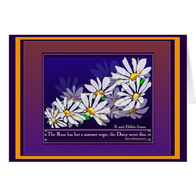 Fält av daisy av Debbie Jensen Hälsningskort (Framsidan Horizontal)