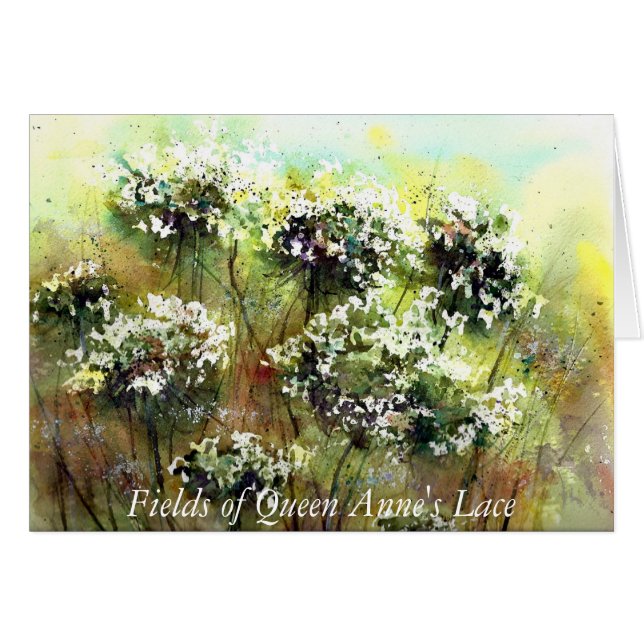 Fält av drottningen Anne… Hälsningskort (Framsidan Horizontal)