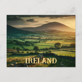 Fält av Grönt Irland vykort