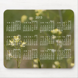 Fält av gula blommor; Kalender 2013 Musmatta
