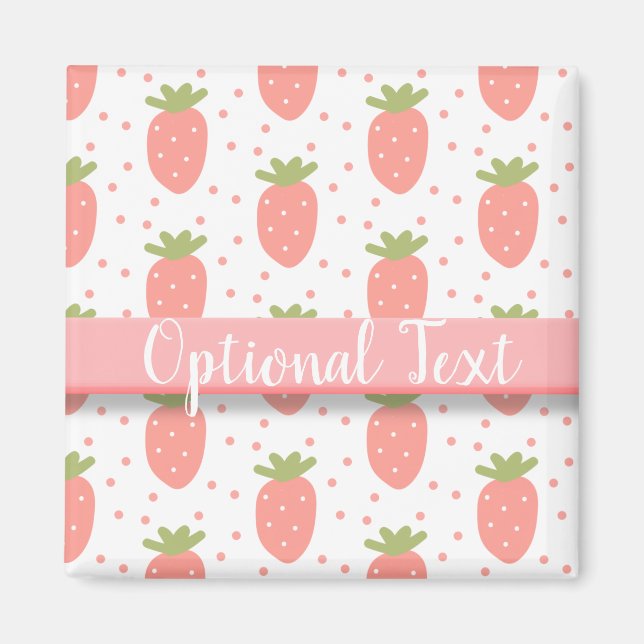 Fält av jordgubbar magnet (Framsidan)