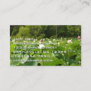 Fält av Lotusblommor Visitkort