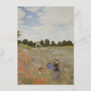 Fält av Poppies Claude Monet Inbjudningar