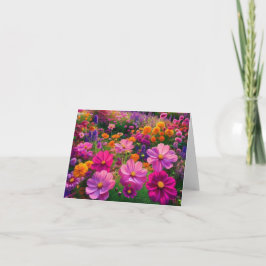 Fält av Radiance Wildblomma Anteckningskort