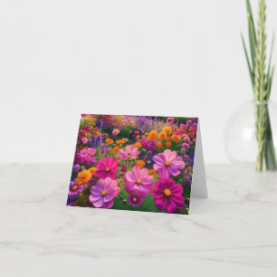 Fält av Radiance Wildblomma Anteckningskort