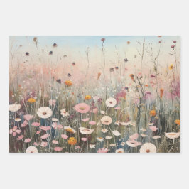 Fält av snäckblommor med Papper plattform av 3