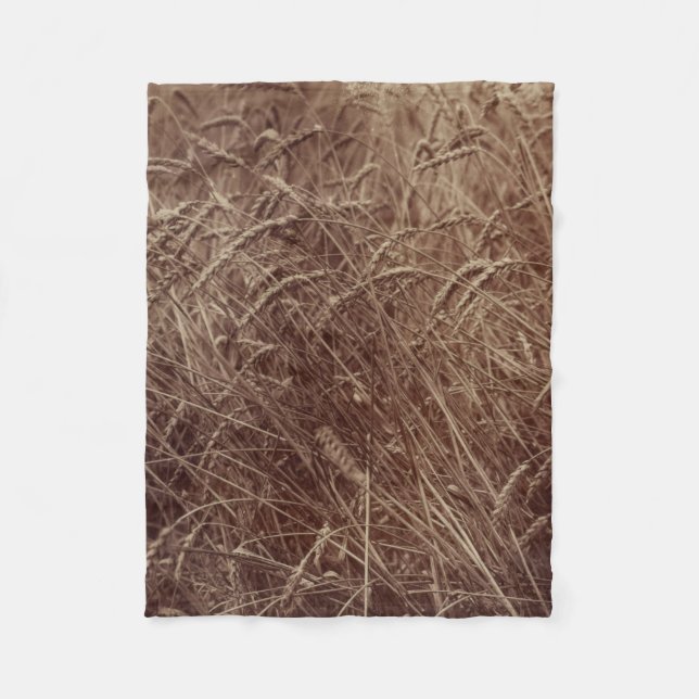 Fält av vete (av Eugène Atget) Fleecefilt (Framsidan)