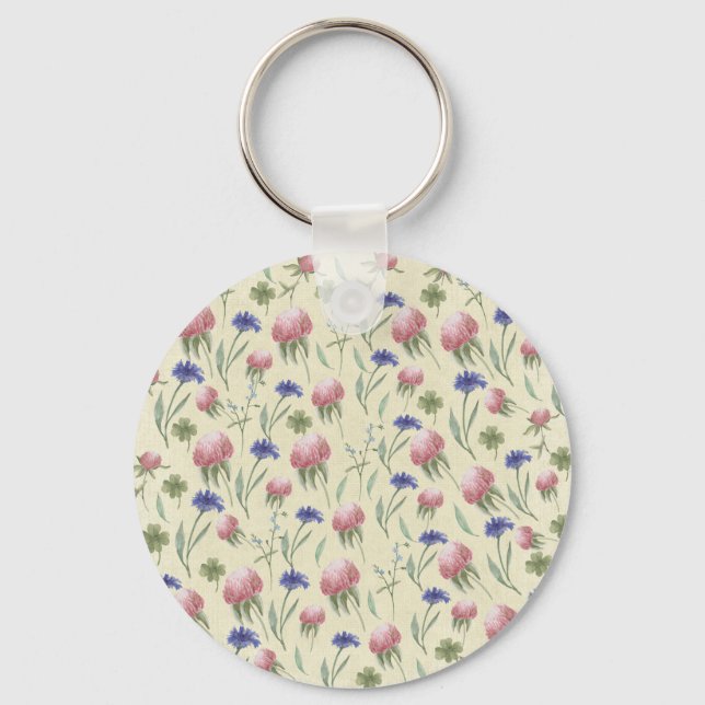 Fält av vild blommor nyckelring (Framsida)