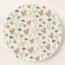 Fält av vild blommor underlägg sandsten