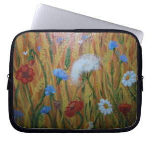 Fält blommar Neoprenelaptop sleeve 10 flytta sig
