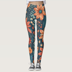 Fält blommor, vacker vår art. leggings