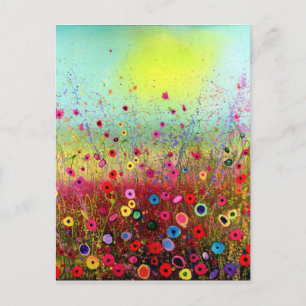 Fält blommor vykort