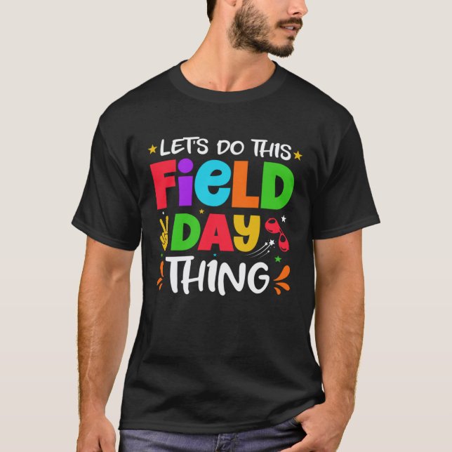 Fält Dag Rolig Dag Skola Regnbåge Färg Splash Barn T Shirt (Framsida)