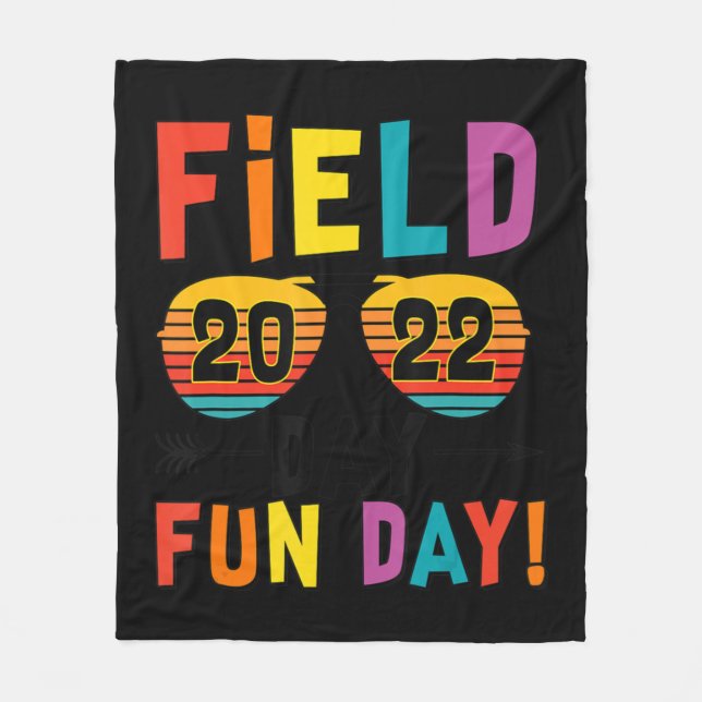 Fält Dag Roligt Dag 2022 Sunglass Kids Boys Girls Fleecefilt (Framsidan)