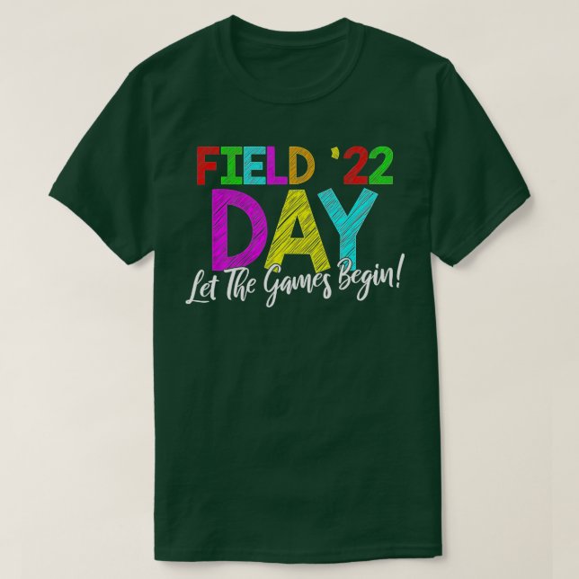 Fält-dagen 2022: Låt spelen börja med skolbarn T Shirt (Design framsida)