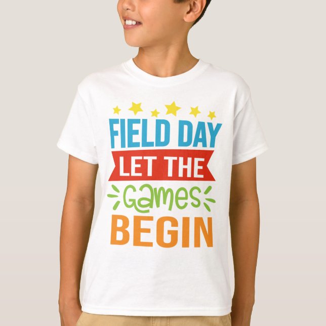 Fält-dagen: börja skolan och sluta barnen t shirt (Framsida)