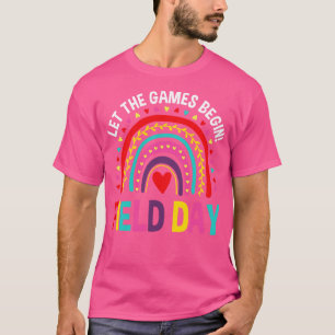 Fält-dagen låt spelen börja i Färg Regnbåge Girls T Shirt