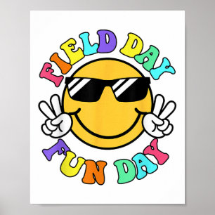 Fält-dagen Roligt-dag Ansikte Lärare Kids Fält Da Poster