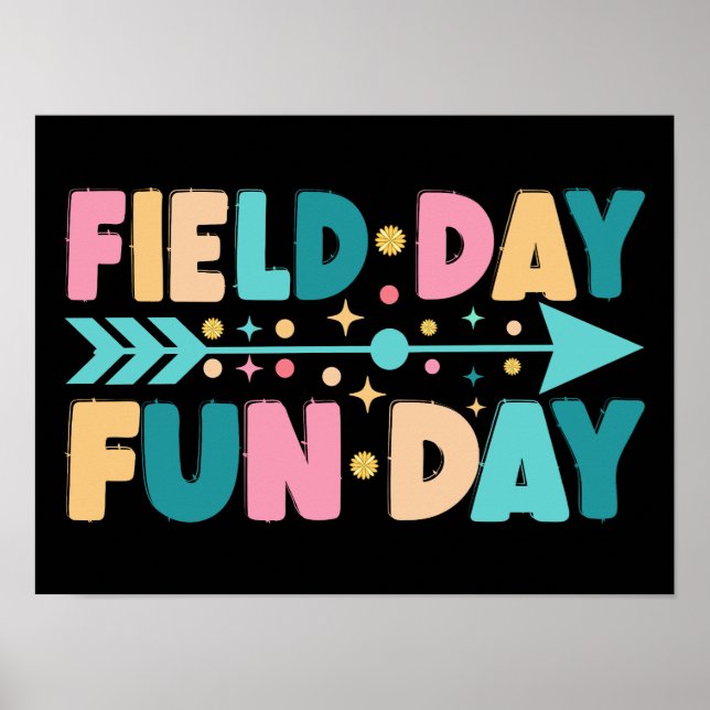 Fält-dagen Roligt Dagen vid Fält Resa Poster (Framsidan)