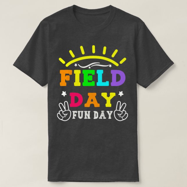 Fält-dagen Roligt Day Lundny lärare Kids Fält Day T Shirt (Design framsida)