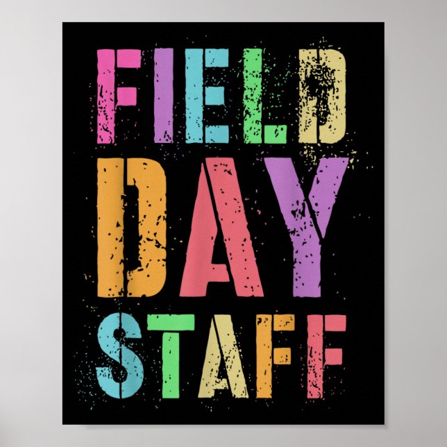 FÄLT DAGSPERSONAL Lärare Här för Sommar Sport Poster (Framsidan)