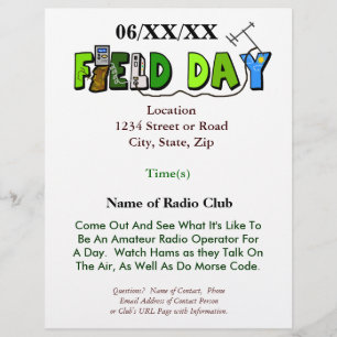 Fält Day Ham Radio Promocing Flyer