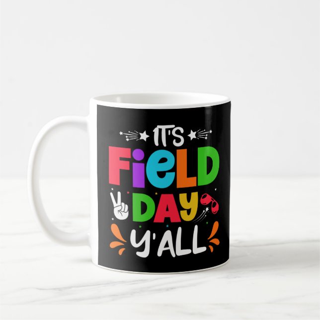 Fält Day Roligt Day: Regnbåge i Färg Stänk Kids Kaffemugg (Vänster)