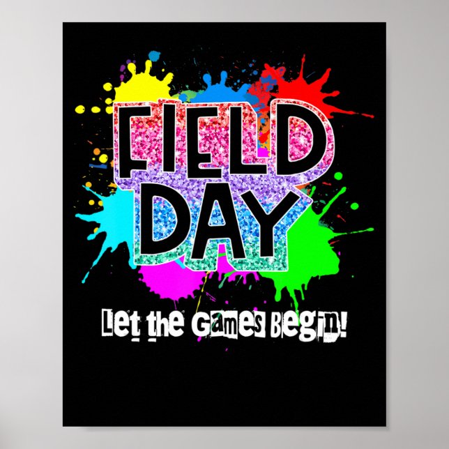 Fält Day School Rainbow Färg Stänk lät spelet spel Poster (Framsidan)