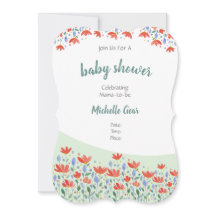 Fält Flowers vattenfärg i rött och blått sötningsm