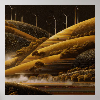 Fält för Vind och ljus Poster